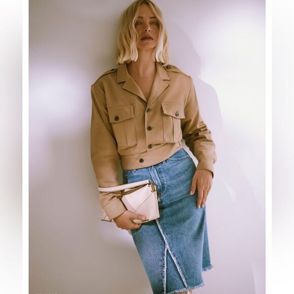 venezia x LB 22 Dark Blue Wash Five Pocket Stretch Denim Pencil Skirt - Picture 11 of 13